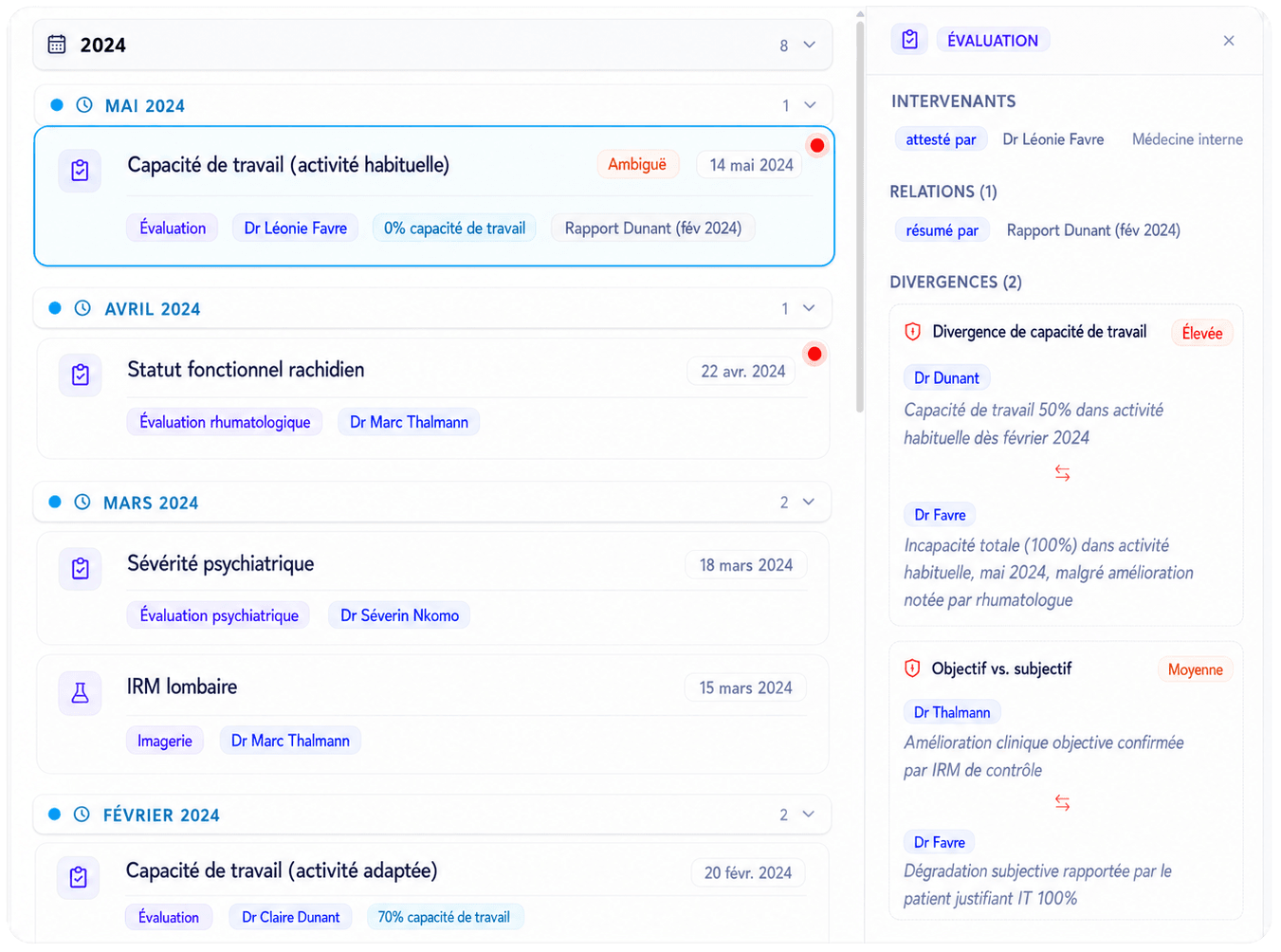 Suivre l'évolution clinique – screenshot