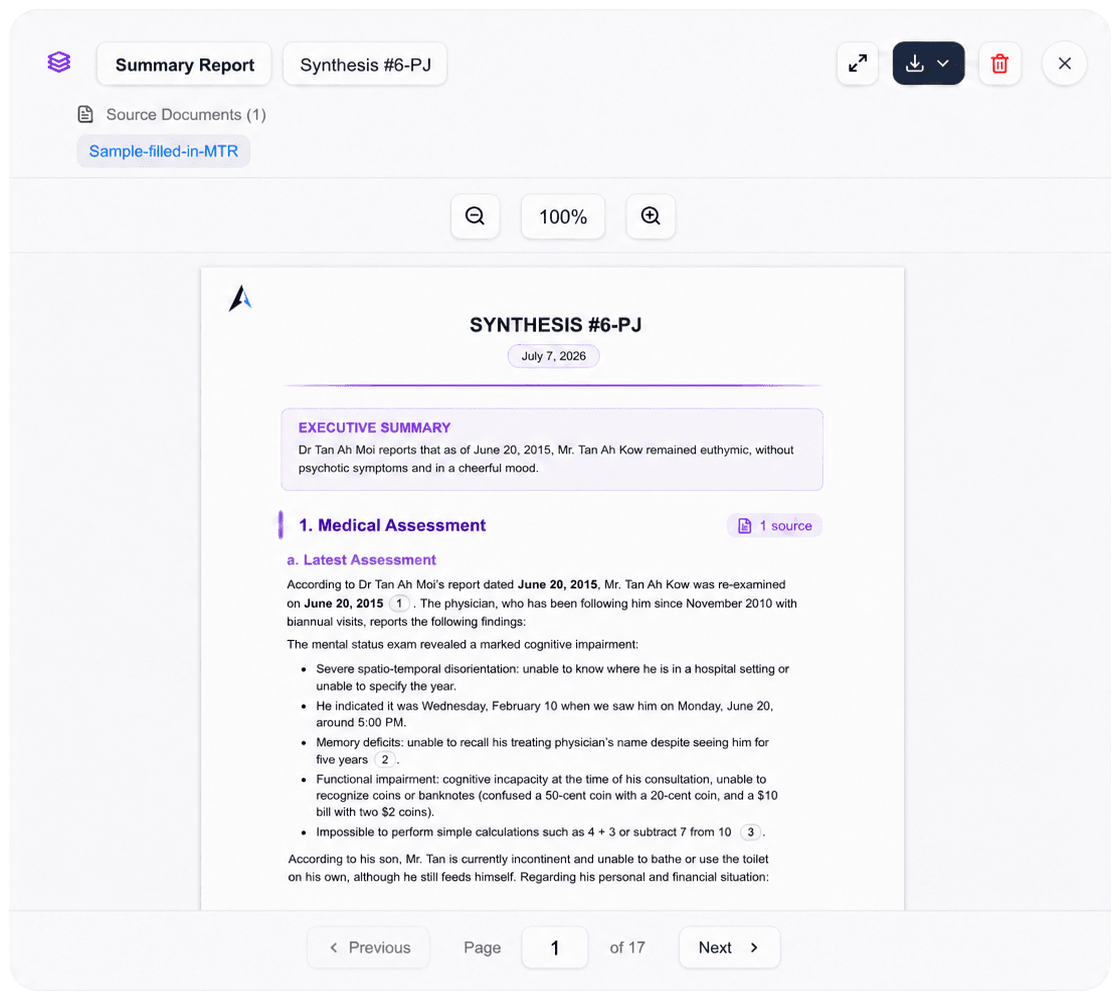 Generate ready-to-use reports – screenshot